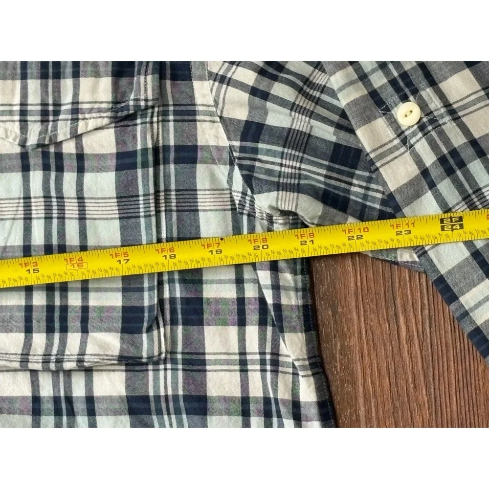 Ralph Lauren Sport Shirt Womens Size 8 Slim Fit Blue White Plaids Long Sleeve - Picture 11 of 15